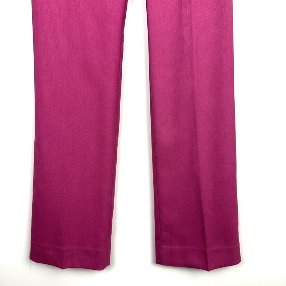 NWT J.Crew Willa High Rise Flare Trousers Pants Italian City Wool Pink 2 - Picture 5 of 11